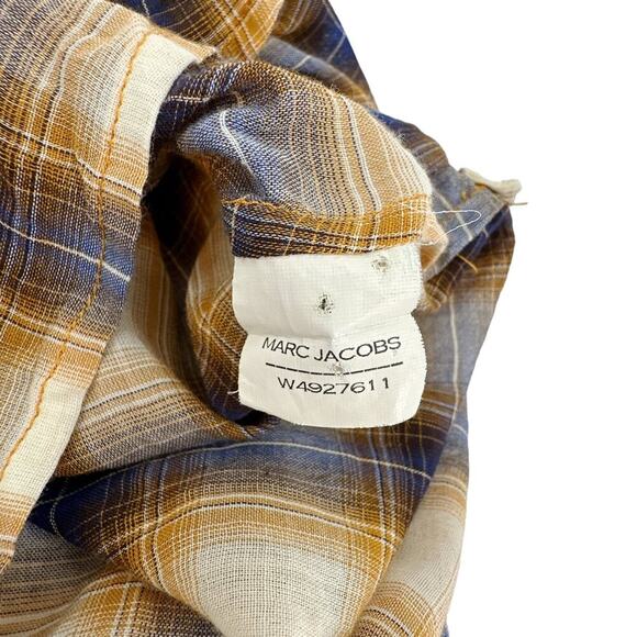 MARC JACOBS Ruffle Detail Plaid Blouse 2 - Picture 5 of 8